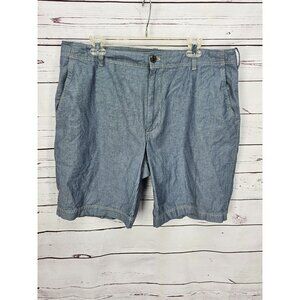 Heritage Collection By GH Bass Men's Size 36 Blue Denim Shorts With Pockets & Bu
